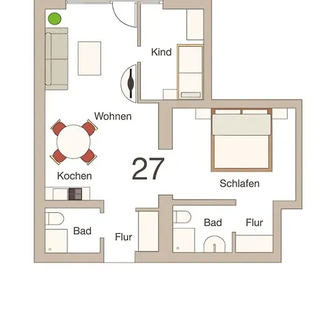 Apartament Nw 27 Mit Balkon